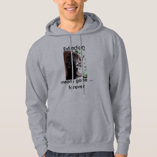 Grote apen voor bescherming van het wild hoodie (Voorkant)