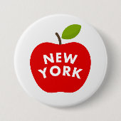 Grote appel, New York Ronde Button 7,6 Cm (Voorkant)