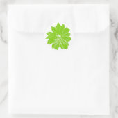 Grote appelgroene bloem ronde sticker (Tas)