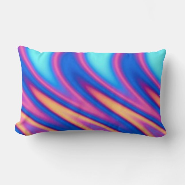 Grote Aqua Flames Pillow Kussen (Voorkant)