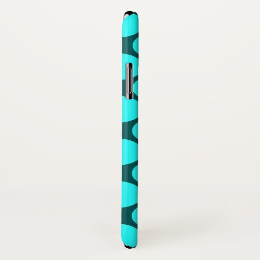 Grote Aqua Polka Dots op Blauwgroen Case-Mate iPhone Case (Achterkant/rechts)