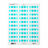 Grote Aqua Stippen Etiket (Full Sheet)