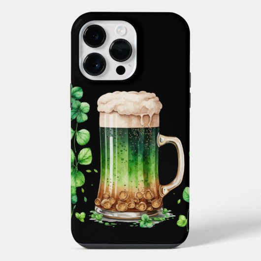 GROTE AQUAREL IERSE GROENE BIÈRE iPhone HOESJE (Achterkant)