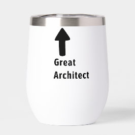 Grote Architect Grappige Pijl Bewerkbare Naam