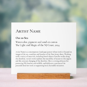 Grote Art Gallery Art Exhibit Plaques Acryl Bord