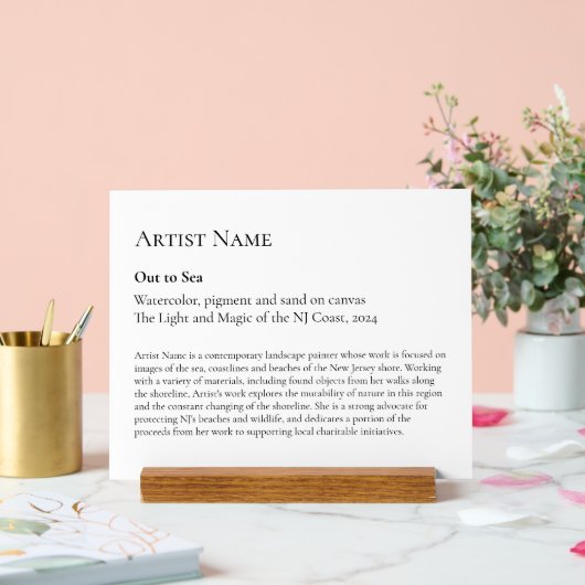 Grote Art Gallery Art Exhibit Plaques Acryl Bord (Huwelijk)