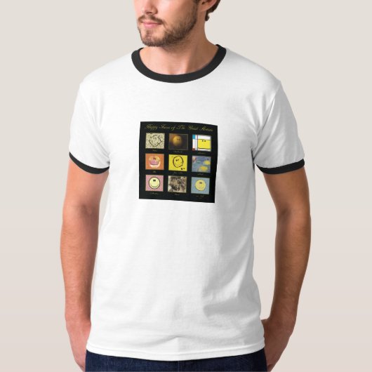 Grote artiesten blij gezicht shirt (Voorkant)