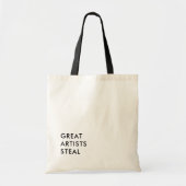 Grote artiesten Steal Black en White Tote Bag (Voorkant)