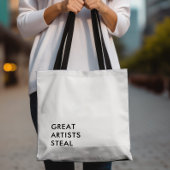 Grote artiesten Steal Black en White Tote Bag