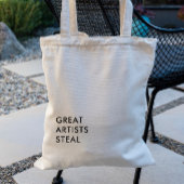 Grote artiesten Steal Black en White Tote Bag