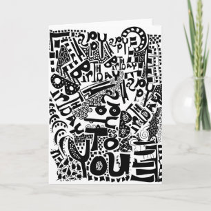 Grote artistieke verjaardagskaart kaart