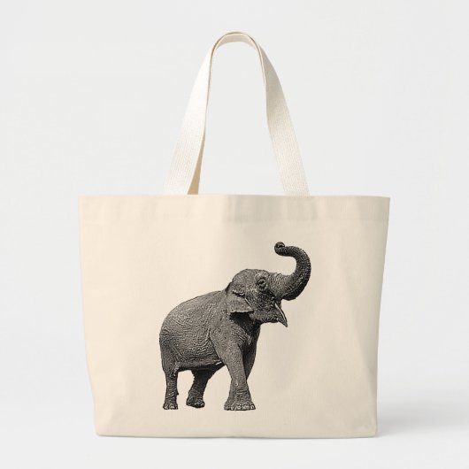 GROTE ASIAN ELEPHANT - INDIAN ELEPHANT GROTE TOTE BAG (Voorkant)