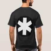 Grote asterisk - Zwart en Wit T-shirt (Achterkant)