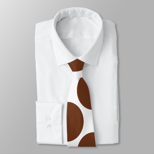 Grote Auburn Polka Dots op wit Stropdas (Gebonden)