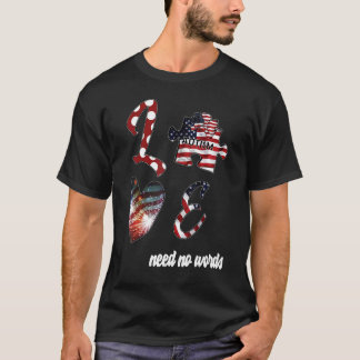 Grote autisme heeft geen woorden nodig, vlag op 4  t-shirt