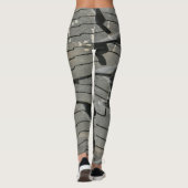 Grote Automotive Auto oude banden Black Road trips Leggings (Achterkant)