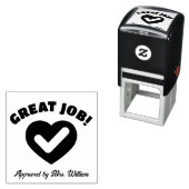 Grote Baan Hart Tik Grading Aanmoediging Leraar Zelfinktende Stempel (In situ)