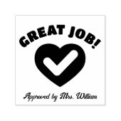 Grote Baan Hart Tik Grading Aanmoediging Leraar Zelfinktende Stempel (Design)