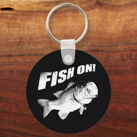 Grote baars vissen op sleutelhanger (Voorkant)