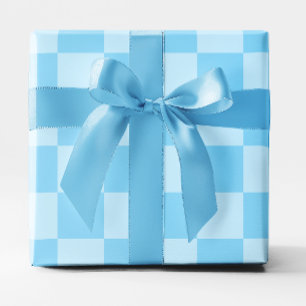 Grote Baby Blauw Geruit Cadeaupapier