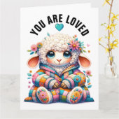 Grote baby dierenthema - Kijk achterkant! Kaart (Gele Bloem)