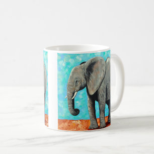 Grote Baby Olifant Schilderij Koffiemok