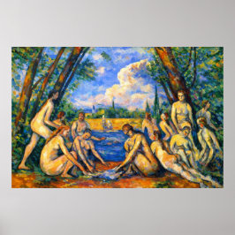 Grote baders door Paul Cézanne Poster