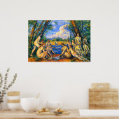 Grote baders door Paul Cézanne Poster (Keuken)