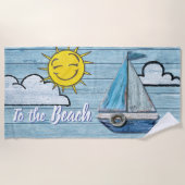 Grote badhanddoek aan de strand (Voorkant)