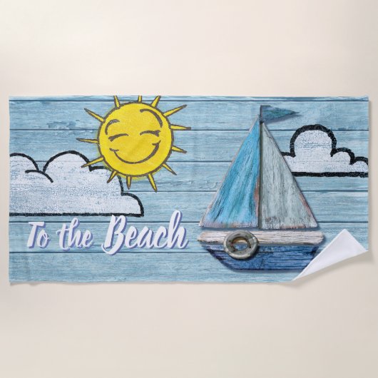 Grote badhanddoek aan de strand (Voorkant)