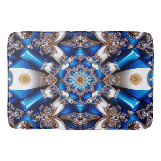 Grote badmat met Argentijnse kleuren (Voorkant)