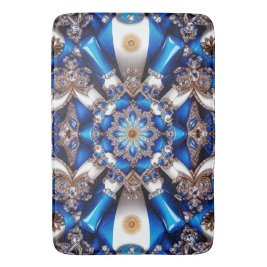 Grote badmat met Argentijnse kleuren (Voorkant Verticaal)