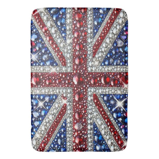 Grote badmat met Britse kleuren (Voorkant Verticaal)