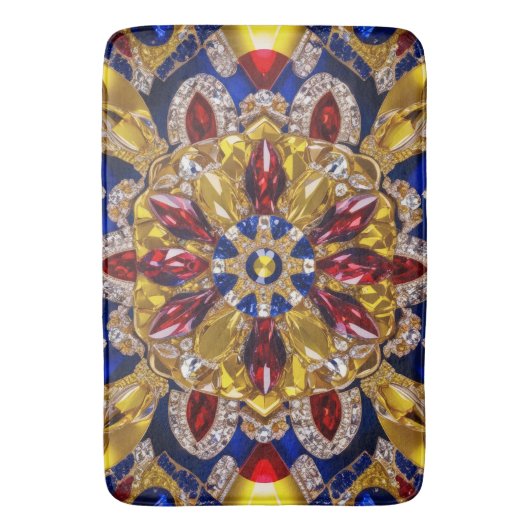 Grote badmat met Colombia Kleuren (Voorkant Verticaal)