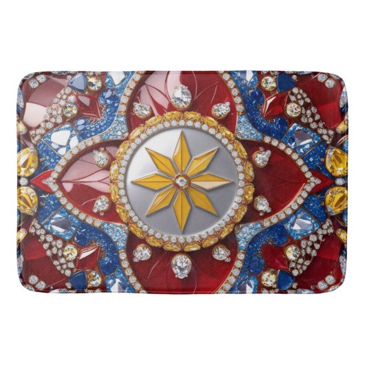 Grote badmat met Colombiaanse kleuren (Voorkant)