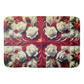 Grote badmat met Engelse Rozen Design (Voorkant)