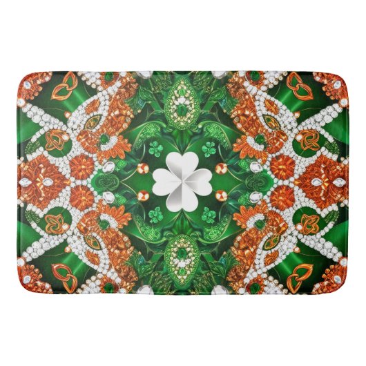 Grote badmat met Ierse kleuren (Voorkant)