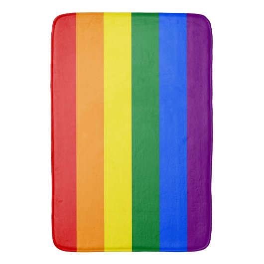 Grote badmat met lgbt vlag (Voorkant Verticaal)