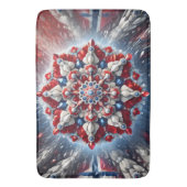 Grote badmat met Noorse kleuren (Voorkant Verticaal)