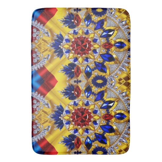 Grote badmat met Roemeense kleuren (Voorkant Verticaal)