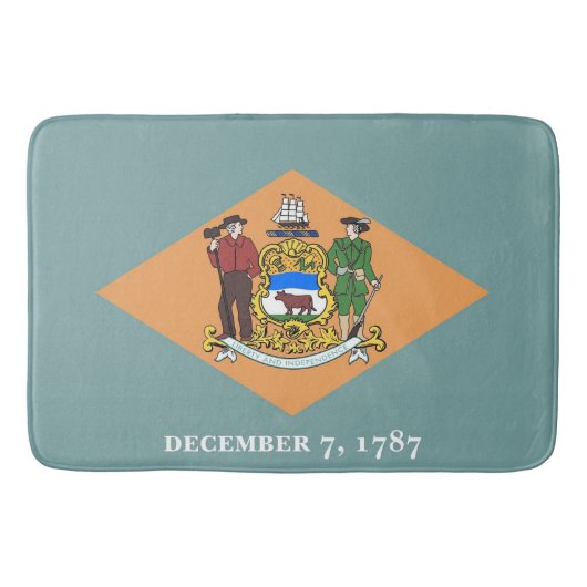 Grote badmat met vlag van Delaware, Verenigde Stat (Voorkant)
