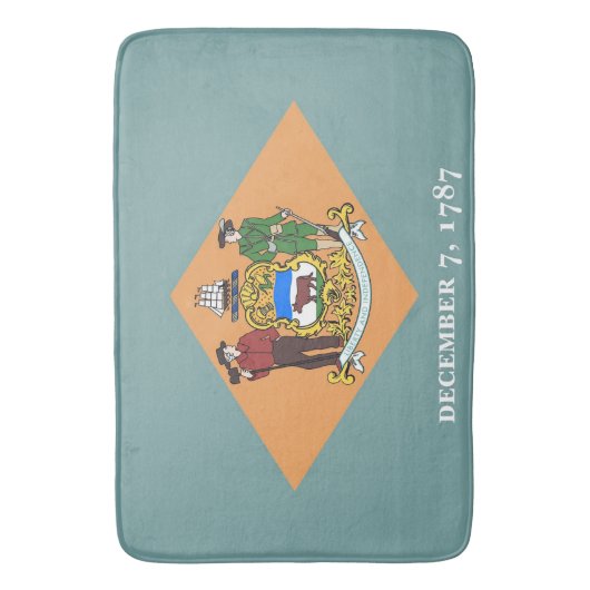 Grote badmat met vlag van Delaware, Verenigde Stat (Voorkant Verticaal)