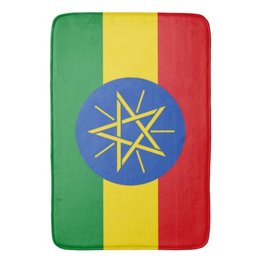 Grote badmat met vlag van Ethiopië (Voorkant Verticaal)