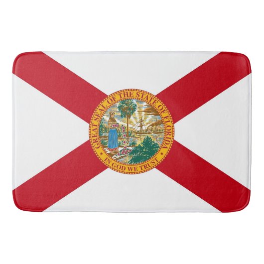 Grote badmat met vlag van Florida, Verenigde State (Voorkant)