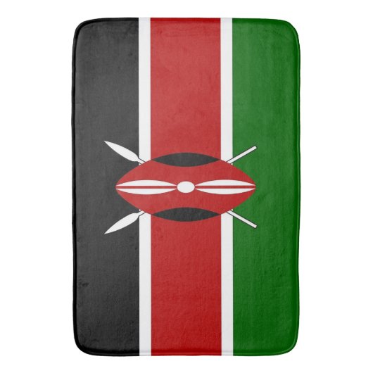Grote badmat met vlag van Kenia (Voorkant Verticaal)