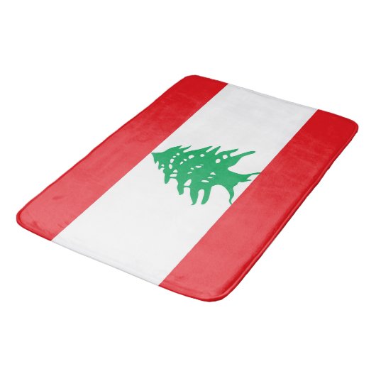 Grote badmat met vlag van Libanon (Gekanteld)