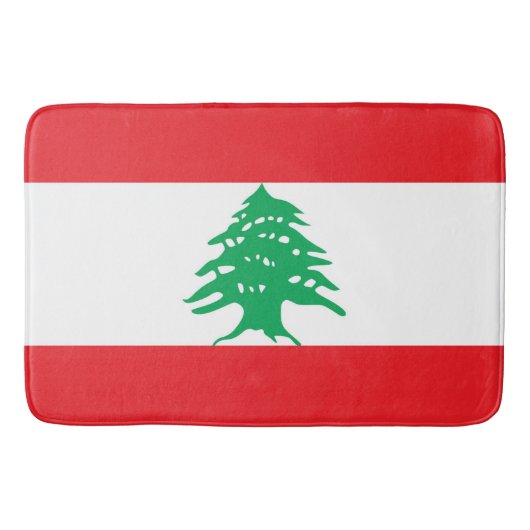 Grote badmat met vlag van Libanon (Voorkant)