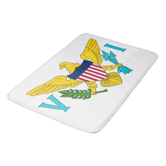 Grote badmat met vlag van Maagdeneilanden, Verenig (Gekanteld)