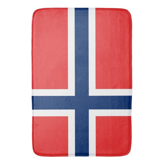 Grote badmat met vlag van Noorwegen (Voorkant Verticaal)