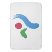 Grote badmat met vlag van Seoul, Zuid-Korea (Voorkant Verticaal)